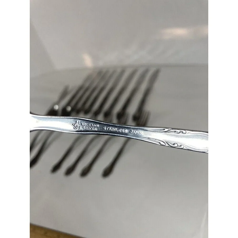 Orleans PRYTANIA Stainless Steel Japan Lot Of 16 Pieces Salad Forks Knives Spoon
